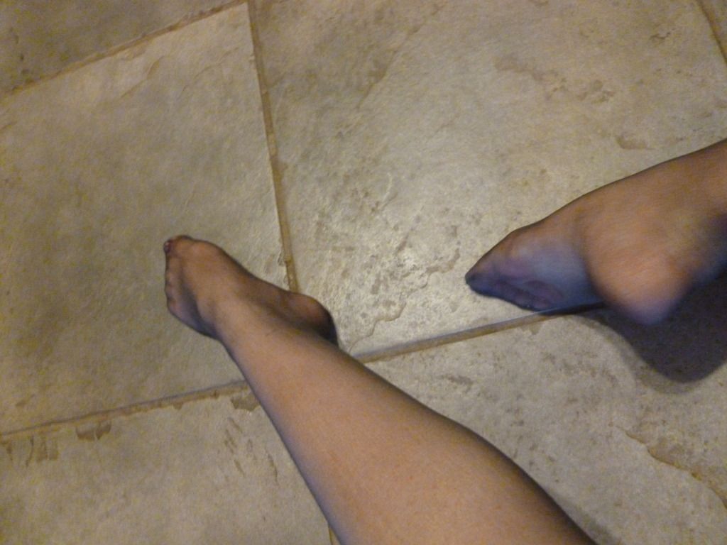 black nylon knee highs