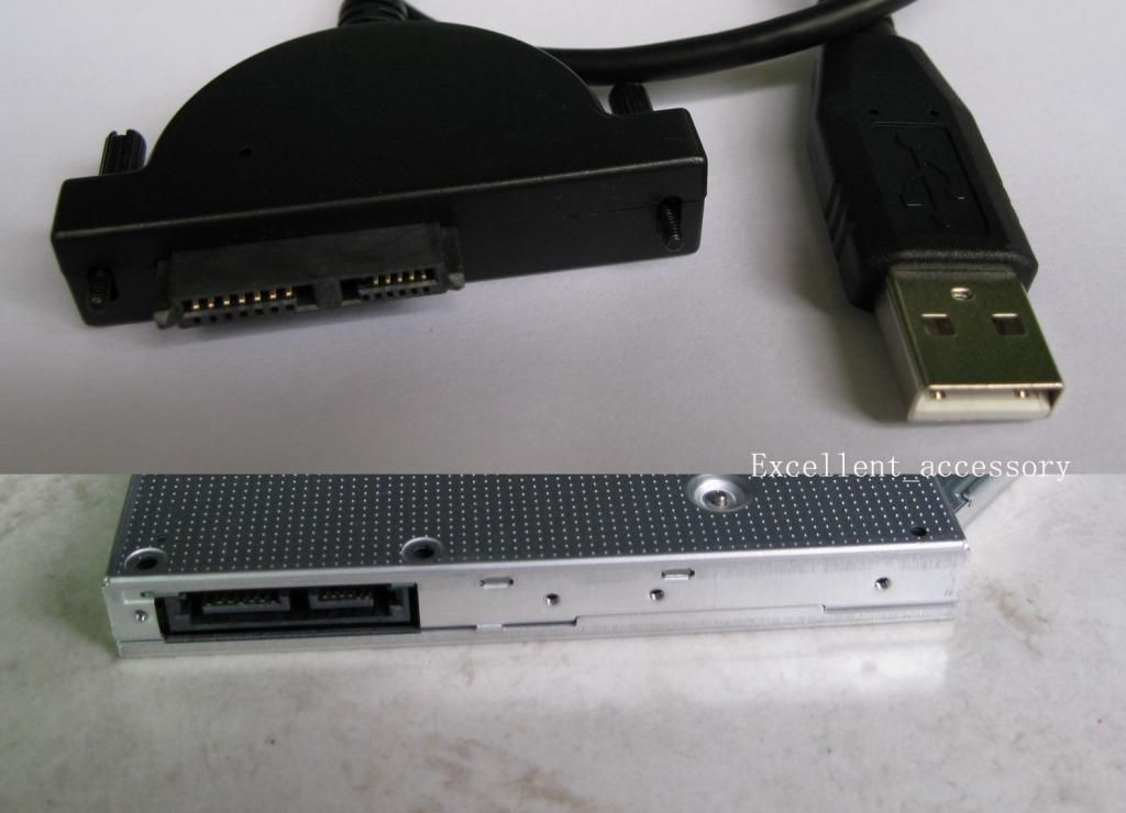 New USB 2.0 to 7+6 13Pin SATA Laptop CD/DVD/Bluray Optical Drive