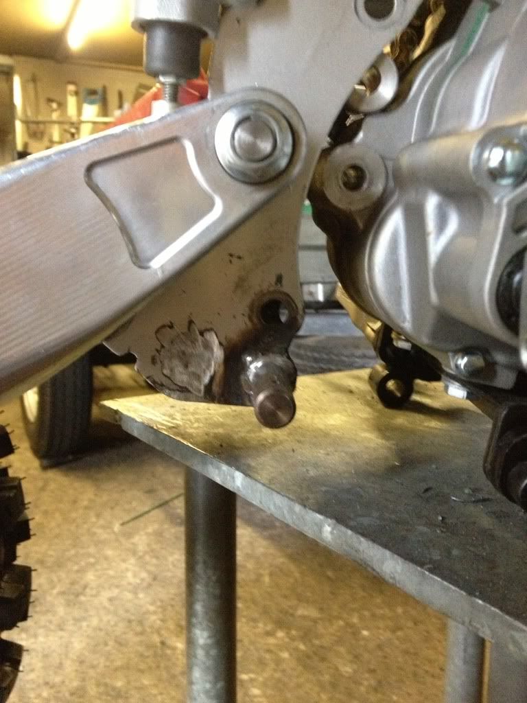 Fitted rear brake pedal