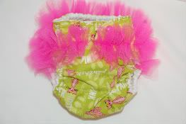 Large pink panther tutu cloth diaper cover