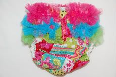 Large colorful tutu cloth diaper cover
