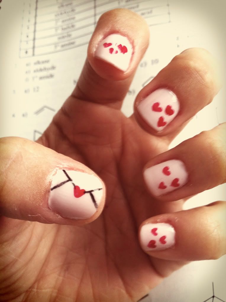 heart on nails