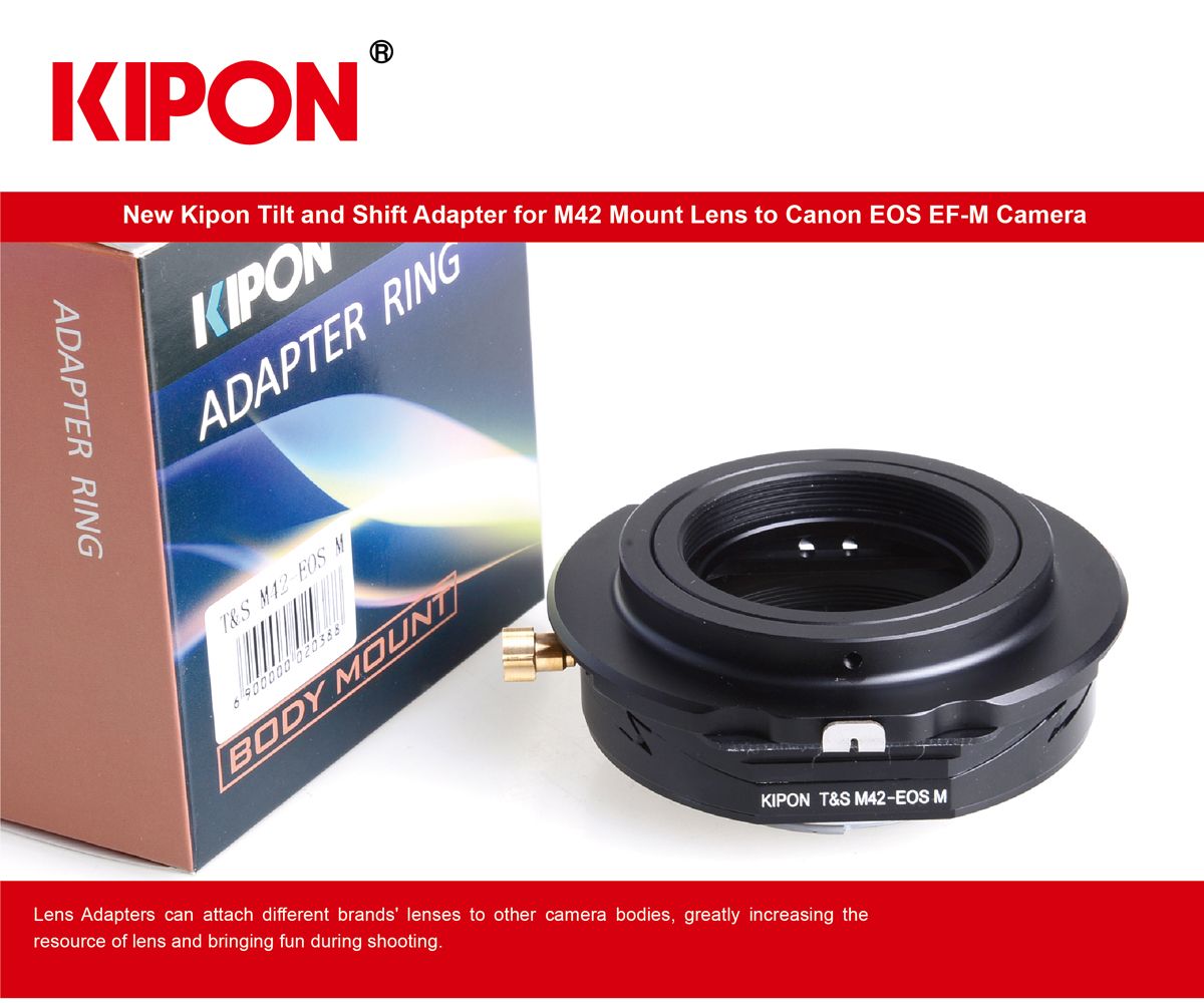 Kipon Tilt Shift Adapter for M42 Lens to Canon EOSM EFM Mirrorless
