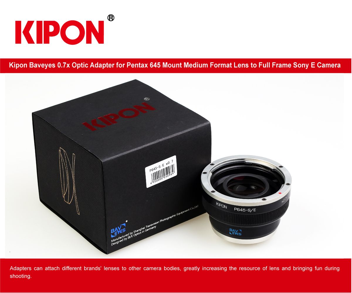 Kipon Optic Adapter for Pentax 645 Medium Format Lens to Full Frame