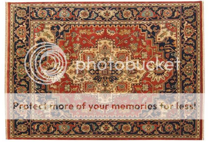 Indian Hand Knotted HERIZ SERAPI Persian Oriental Area Rugs Wool Carpet Teppich