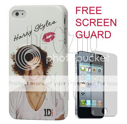 iPhone 4 4S 4G One Direction Harry Styles Hard Bumper Back Case Cover Protector
