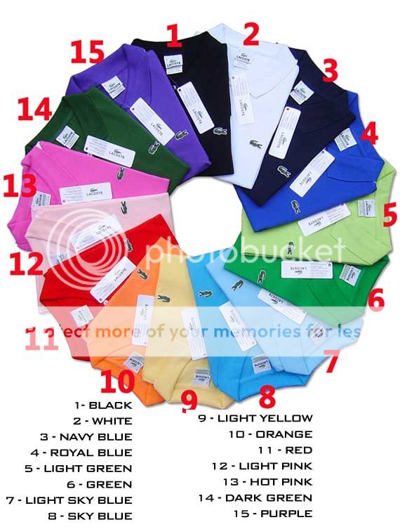 BRAND NEW a lot of 5 Men polo shirts mix colors  available 15 colors